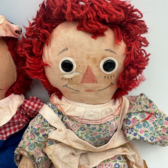 Vintage 1960’s Raggedy Anne And Andy Dolls By Knickerbocker. - Picture 3 of 9